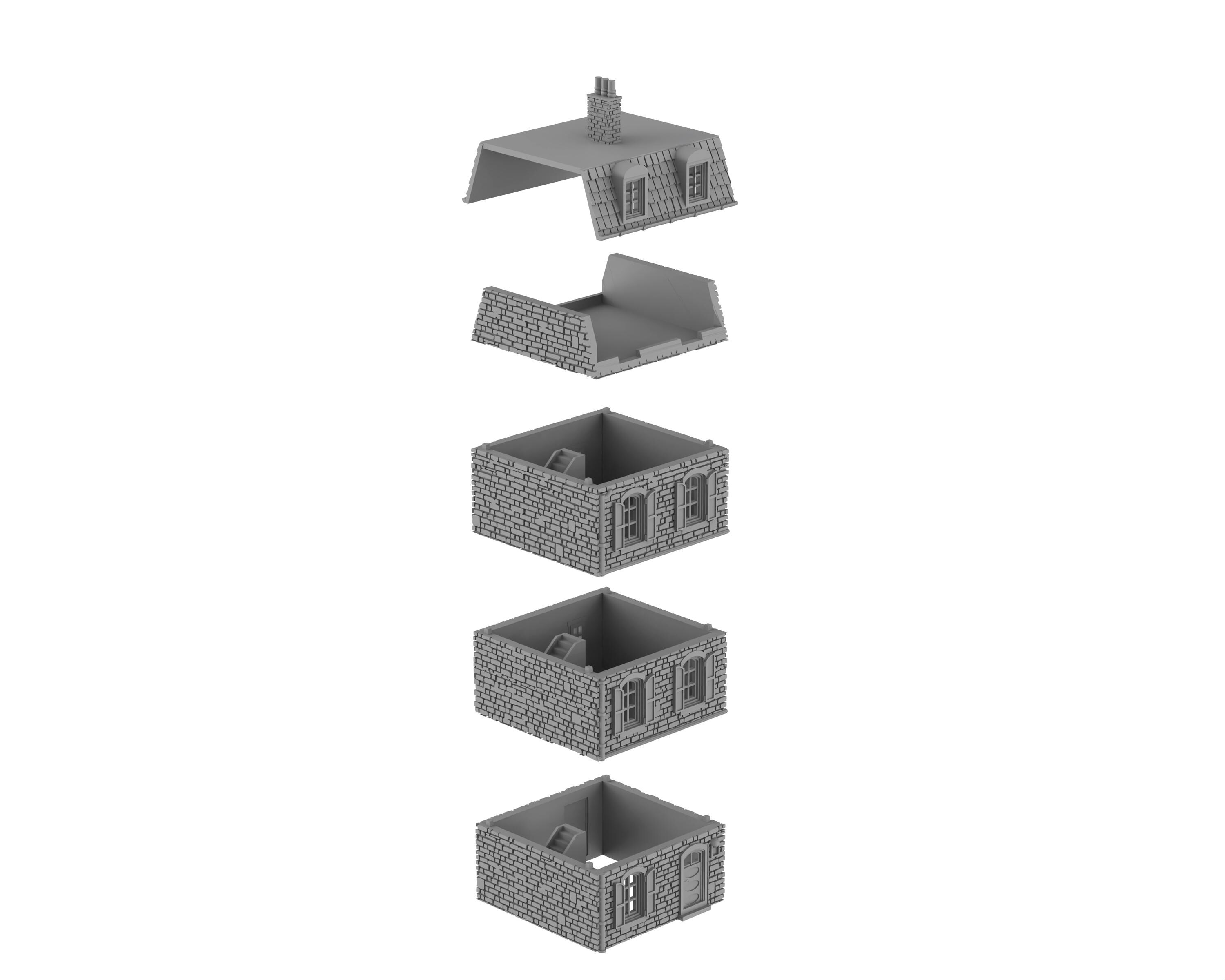 Décor 3D Pour Wargame : Villa Normande Front De Mer Bolt Action - échelle 28mm