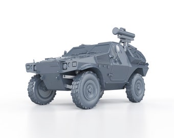 MODERN FRENCH - panhard vbl milan - 1/100 15mm 1/87 Ho 1/72 20mm 1/56 28mm miniatures figures model wargame