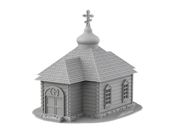 KERK KERK Sovjet-Russische oostfront huis grendel actie vlammen van oorlog commandoketen wargame terrein 12mm 15mm ho gauge 20mm 28mm