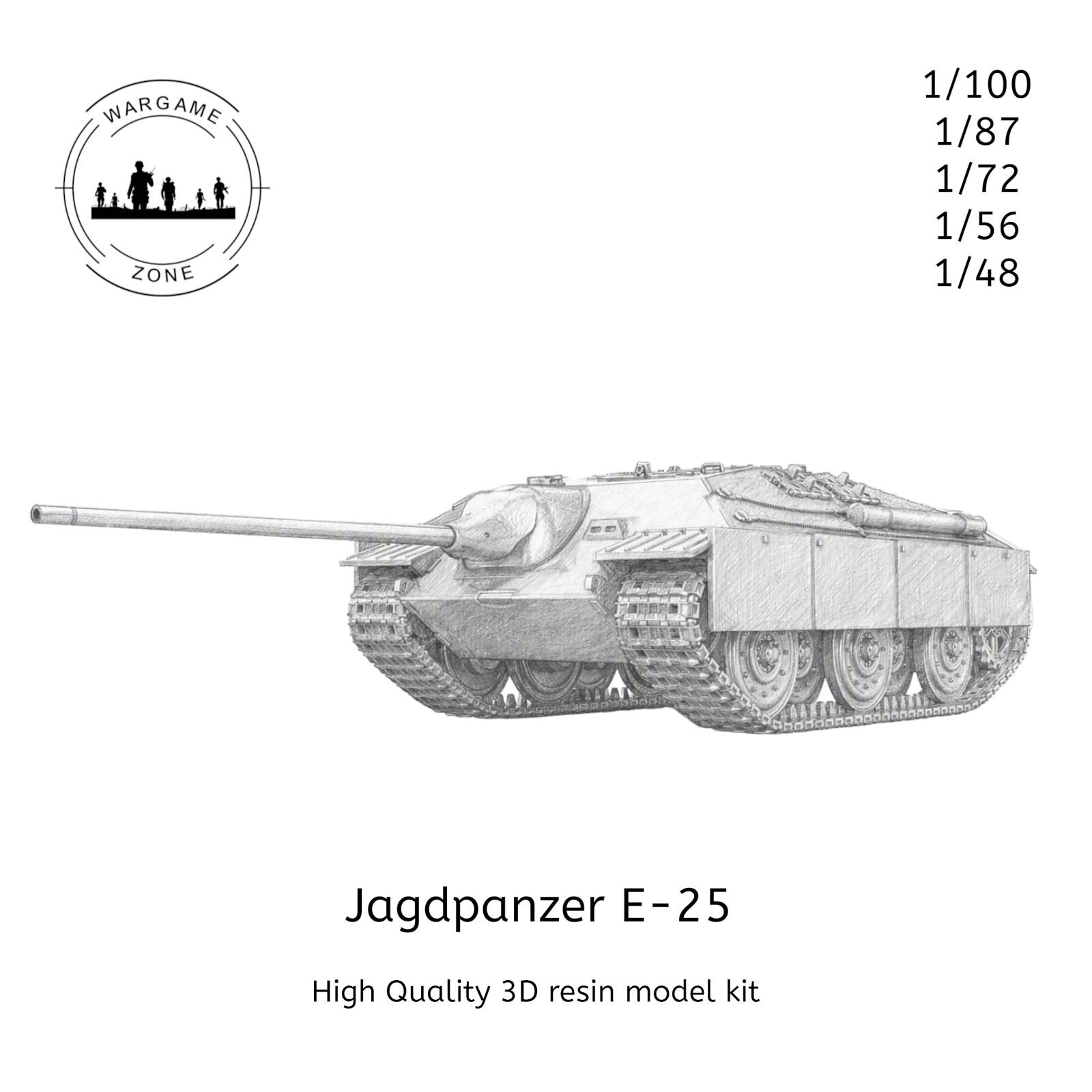 1/72 ドイツ E-25 駆逐戦車 3Dプリント レジンキット 未組立 E25 Tank - Etsy