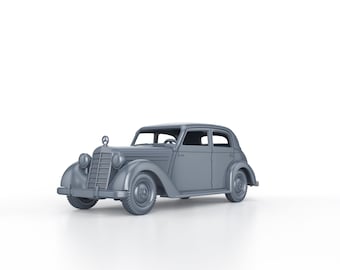 SECONDA GUERRA MONDIALE TEDESCA - Mercedes Benz 170 V Tipo 136 Hollow - 1/100 15mm 1/87 Ho 1/72 20mm 1/56 28mm miniature figure modello wargame