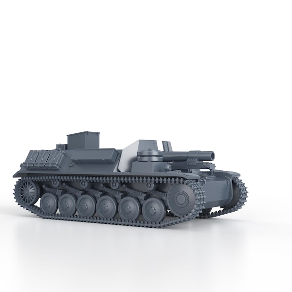 WWII GERMAN - SiG 33 15cm auf Panzer II Sturmpanzer - 1/100 15mm 1/87 Ho 1/72 20mm 1/56 28mm miniatures figures model wargame
