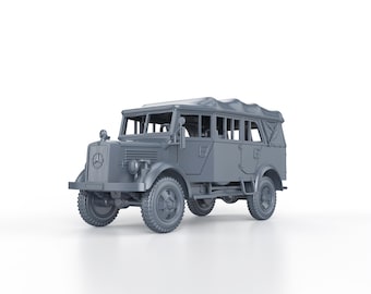 SECONDA GUERRA MONDIALE TEDESCA - Mercedes Benz L1500A (Kfz 70) (cavo) - 1/100 15mm 1/87 Ho 1/72 20mm 1/56 28mm miniature figure modello wargame