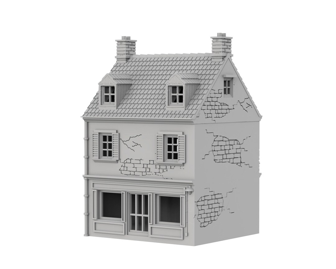 Décoration De Table 3D Pour Wargame - Maison De Village Boutique, échelle 28mm, Marque Wargame Zone