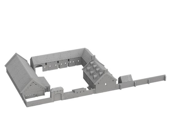 La Haye Sainte Farm House 3 Buildings+ Wargaming 1815 Napoleonic 28mm
