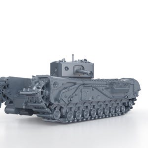 WWII British Churchill Mk III (destroyed tank wreck) 1/100 15mm 1/87 Ho 1/72 20mm 1/56 28mm miniatures figures model wargame
