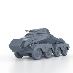 WWII GERMAN - SdKfz 231 (8rad) - 1/100 15mm 1/87 Ho 1/72 20mm 1/56 28mm miniatures figures model wargame