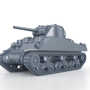 WWII US Tank Sherman M4 - 1/100 15mm 1/87 HO 1/72 20mm 1/56 28mm 1/48 1/35 scale miniatures figures model wargame