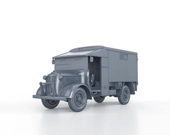 WWII BRITSE Austin K2Y 2-ton 4x2 Ambulance 1/100 15mm 1/87 Ho 1/72 20mm 1/56 28mm miniaturen cijfers model wargame