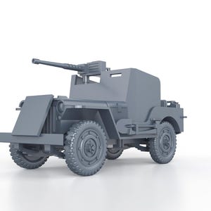 WWII US Armored Jeep Willys 50.cal - 1/100 15mm 1/87 HO 1/72 20mm 1/56 28mm 1/48 1/35 scale miniatures figures model wargame