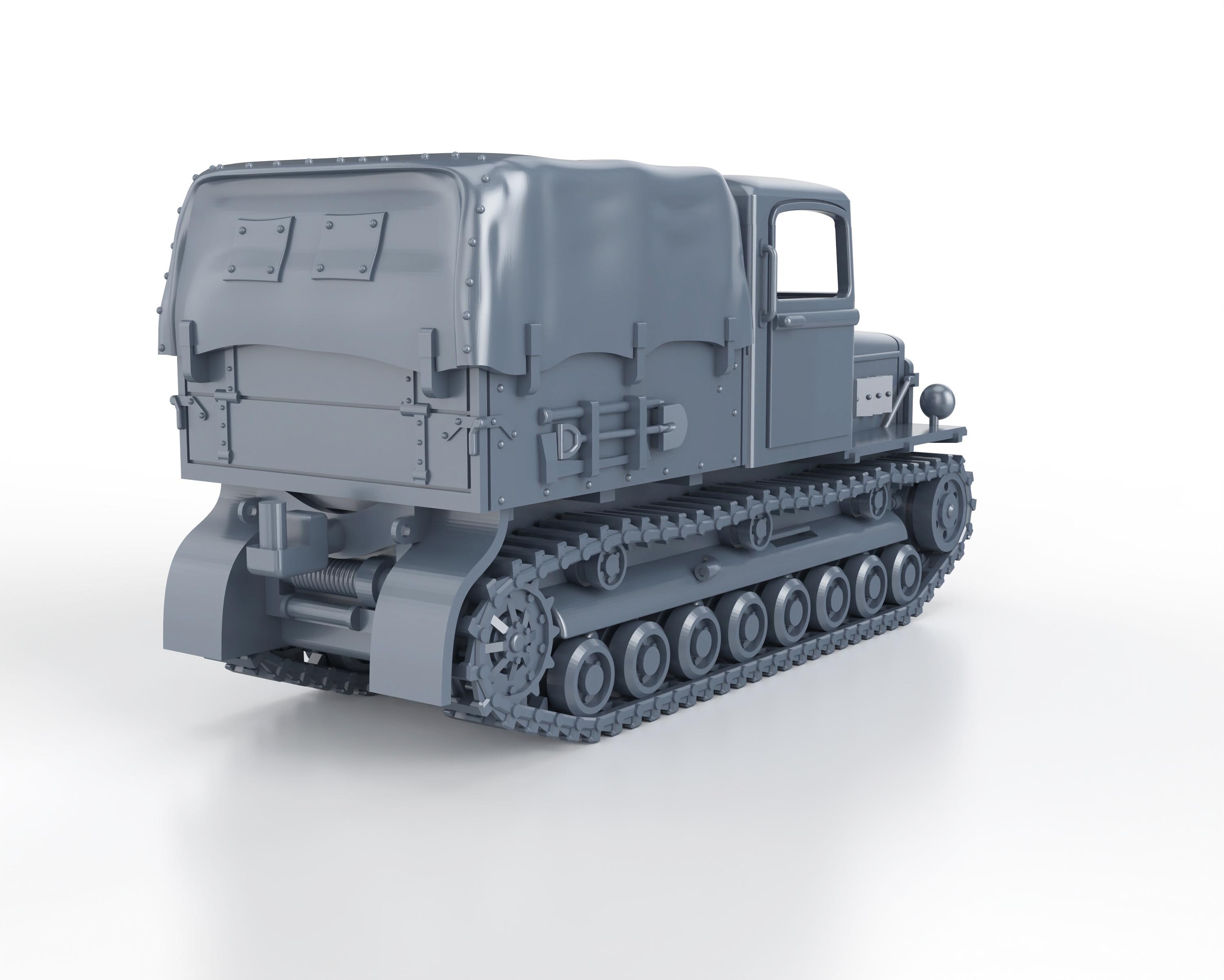 Modèle 3D Résine PRAGA T6 Creux WWII échelle 1/48-1/100 – Maquette Wargame Historique