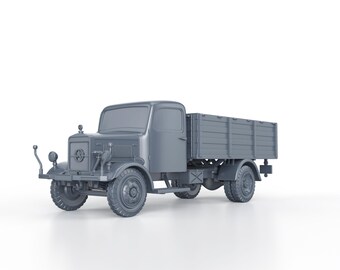 SECONDA GUERRA MONDIALE TEDESCA - Mercedes Benz L3000 (solido senza telo) - 1/100 15mm 1/87 Ho 1/72 20mm 1/56 28mm miniature modellismo wargame