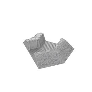 TRANCHEE ANGLE 22,5 B - 67-WWIIED03 trench system wwii wargame bolt action chain of command terrain 3d printed Flames of War