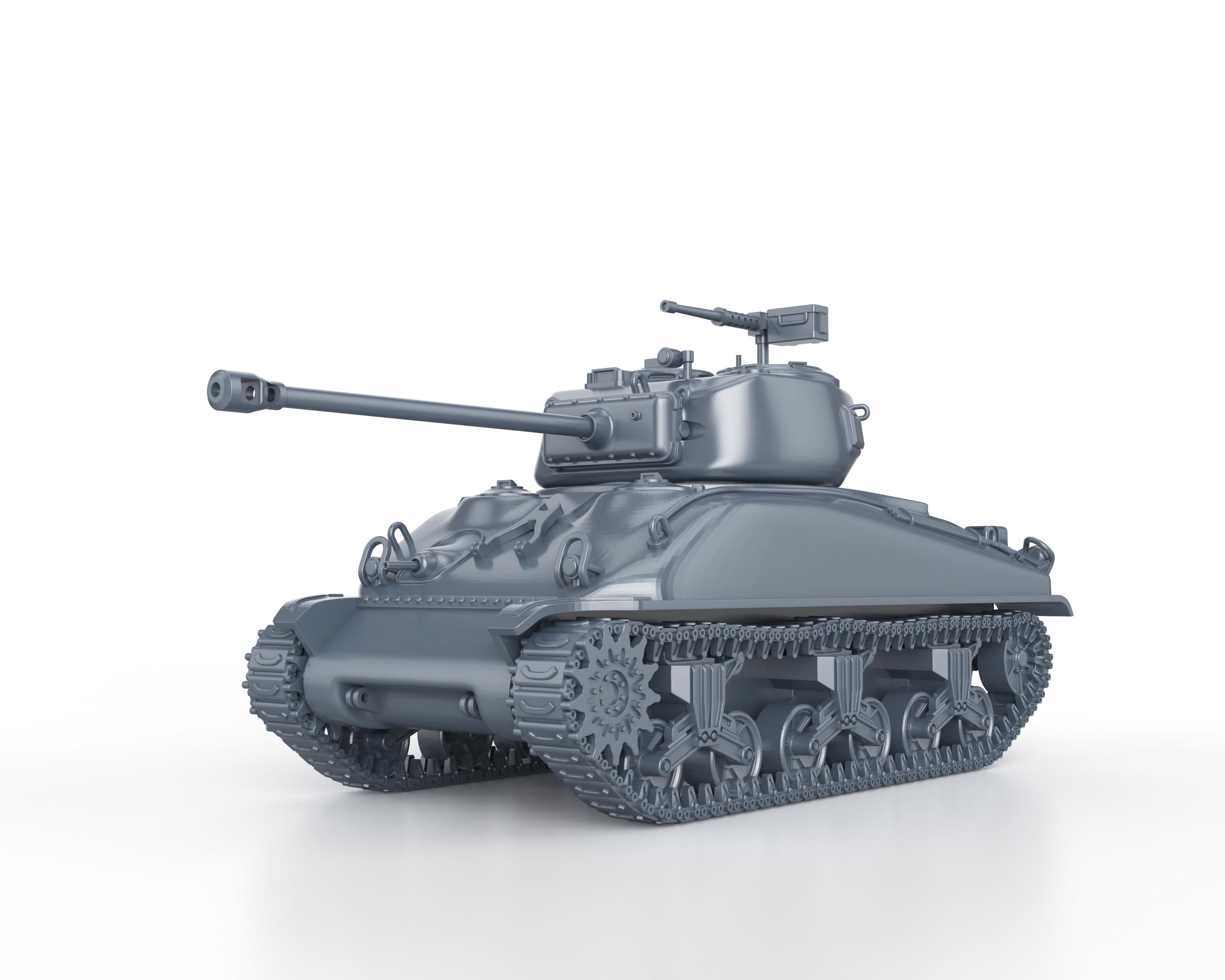 第二次世界大戦 アメリカ戦車 - シャーマン M4A1 (76) - 1/100 15mm 1