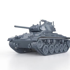 WWII US M24 Chaffee - 1/100 15mm 1/87 Ho 1/72 20mm 1/56 28mm 1/48 1/35 scale miniatures figures model wargame
