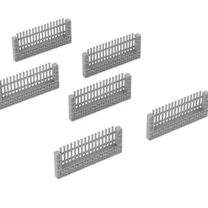 Dutch Fences Set 1 (6pces) Market Garden - WWIIed05 - 1/56 28mm 1/72 20mm HO 1/100 15mm wargame bolt action chain of command terrain 3d Fow