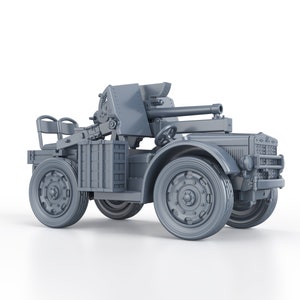 WWII ITALIAN - autocannone da 75 27 su fiat spa tl37 - 1/100 15mm 1/87 Ho 1/72 20mm 1/56 28mm 1/48 miniatures figures scale model wargame