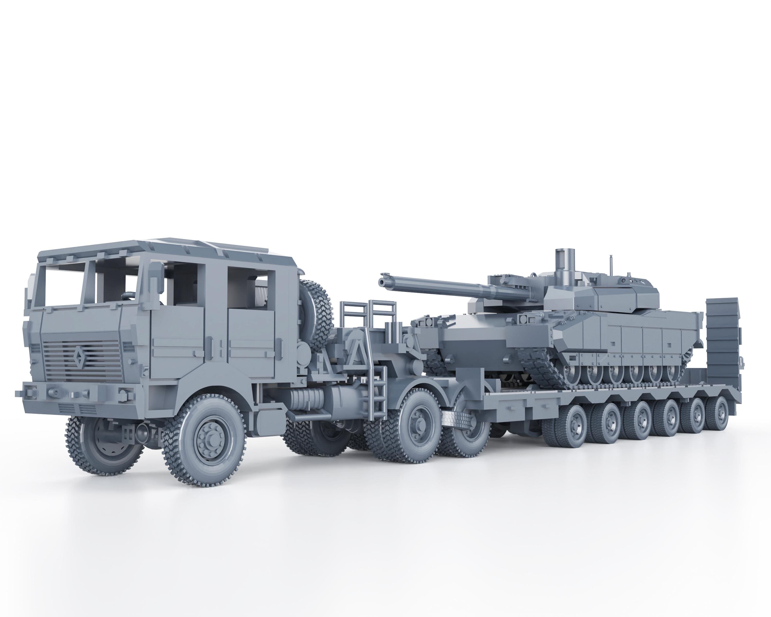 Lot 15 Véhicules Militaires Impression 3D 1/48 - Après-guerre - À Monter Et Peindre