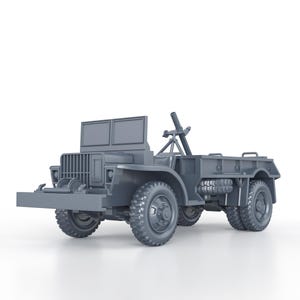 WWII US Ford GTB Burma Jeep - 1/100 15mm 1/87 Ho 1/72 20mm 1/56 28mm 1/48 1/35 scale miniatures figures model wargame