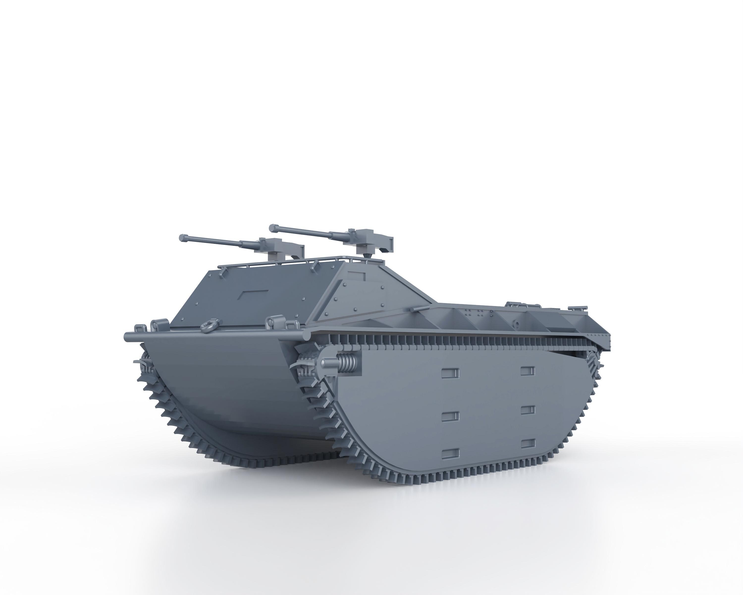 WWII US LVT-1 Aligator - 1/100 15mm 1/87 Ho 1/72 20mm 1/56 28mm 1