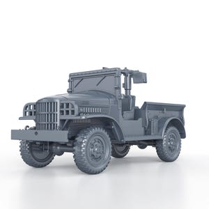 WWII US Dodge WC21 with MG - 1/100 15mm 1/87 Ho 1/72 20mm 1/56 28mm 1/48 1/35 scale miniatures figures model wargame