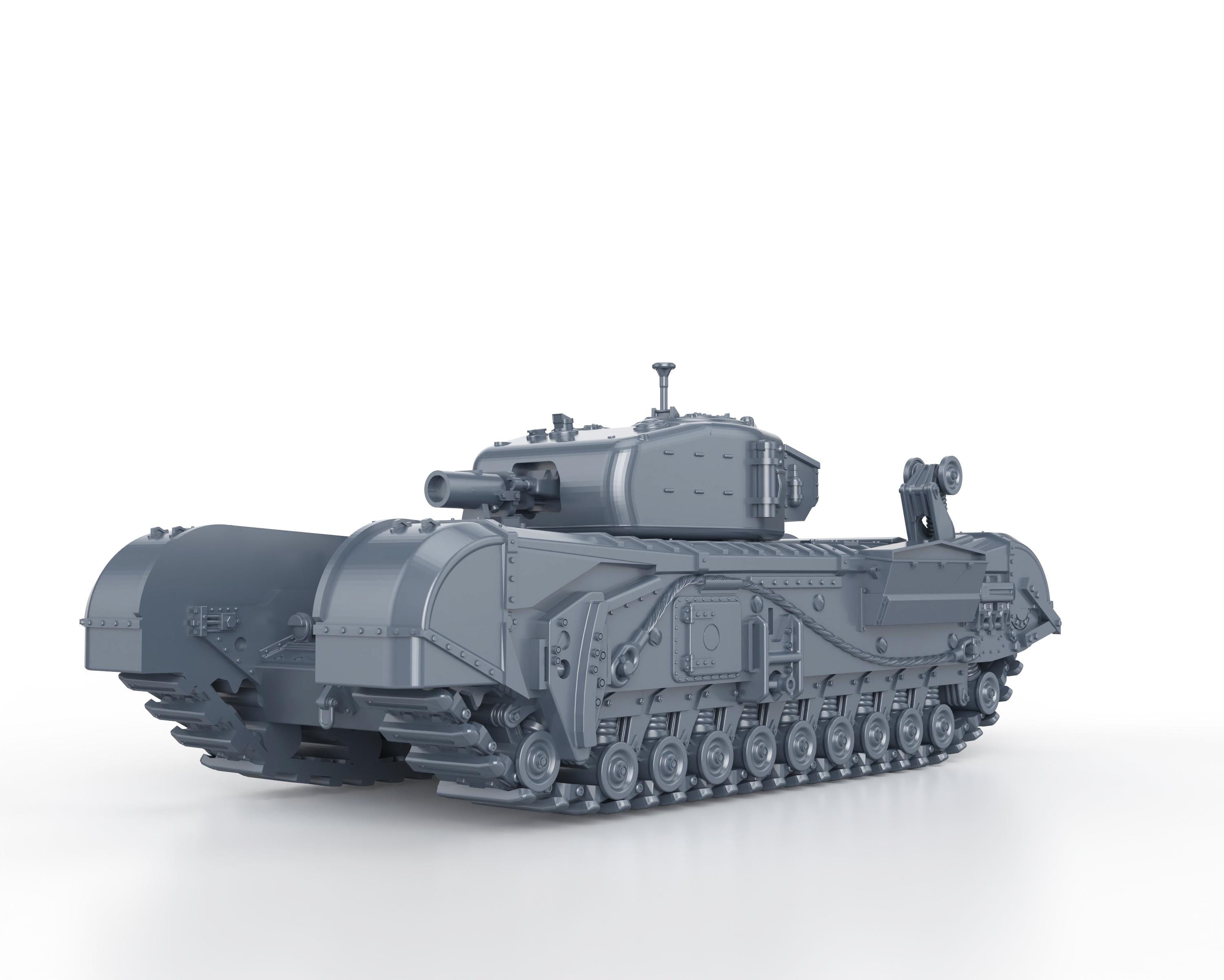 WWII British Churchill AVRE 1/100 15 mm 1/87 Ho 1/72 20 mm 1/56 28 mm Miniaturfiguren Modell Kriegsspiel