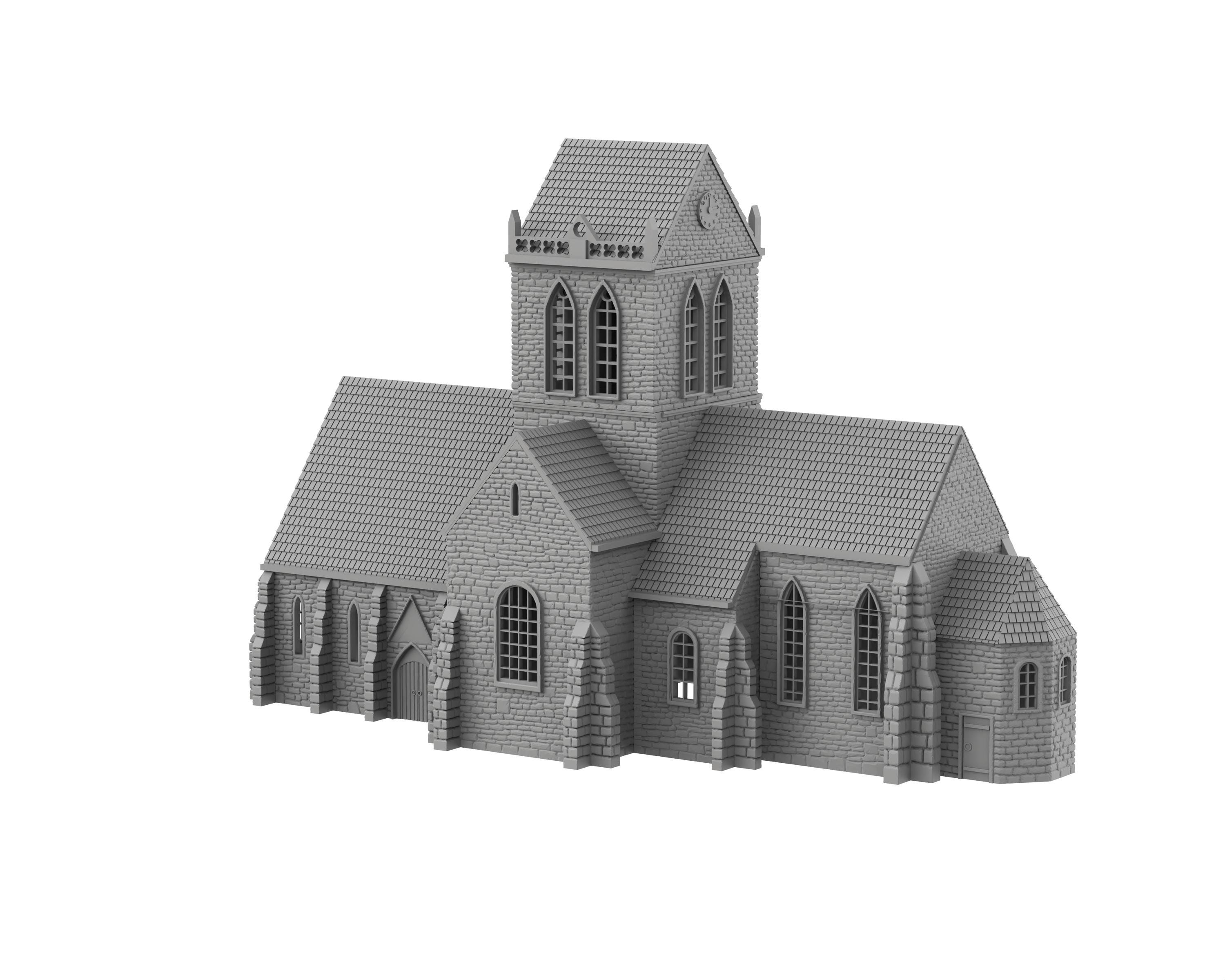 Sante-mère-Églse French Town Set - Tabletop Wargamng WW2 Terran
