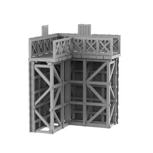 Corner Wall (wood) - Roman Fortified Marching Camp - Wargame SPQR Hail Caesar Gangs or Rome 1/56 28mm 20mm 1/72 15mm 1/100 3D Saga
