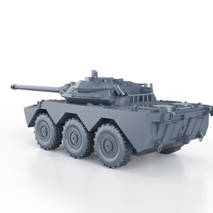 AMX-10RC Francese Modello 3D Stampato In Resina | Scale 1/56 1/72 1/87 1/100 | Wargame