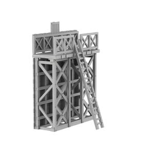 Wall with Ladder (wood) - Roman Fortified Marching Camp - Wargame SPQR Hail Caesar Gangs or Rome 1/56 28mm 20mm 1/72 15mm 1/100 3D Saga
