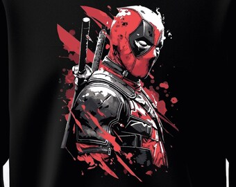 マーベル デッドプール アートプリント スウェットシャツ - ブラック