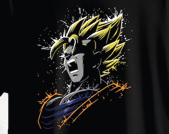Dragon Ball Z Goku Super Saiyan Printed Tshirt - BLACK