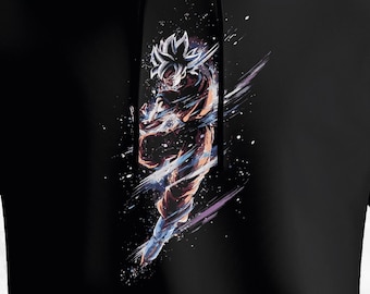 ドラゴンボールZ 悟空 スーパーサイヤ人 プリントパーカー - ブラック