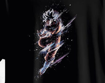 ドラゴンボールZ 悟空 スーパーサイヤ人 プリントTシャツ - ブラック
