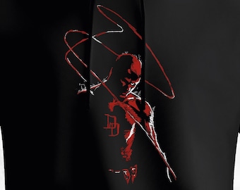 マーベル デアデビル アートプリントパーカー - ブラック