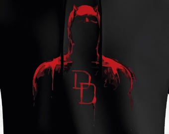 マーベル デアデビル アートプリントパーカー - ブラック