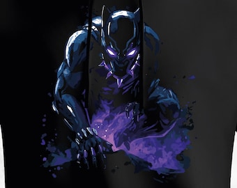 マーベル ブラックパンサー アートプリントパーカー - ブラック