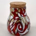 Blown Glass Spice Jar– Red, White & Gold (Niners Mix)