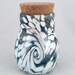 Blown Glass Spice Jar– White, Grey & Silver Blue