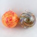 Blown Glass Christmas Balls (pair of two)– Yellow Orange & Miami Mix