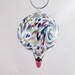 SM 3.5" Blown Glass Hot Air Balloon Ornament– Confetti on White w/Twist