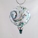 SM 3.5" Blown Glass Hot Air Balloon Ornament– Silver Green & White Mix