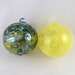 Blown Glass Christmas Balls (pair of two)– 2.75" Lemon Lime Mix & Brilliant Yellow