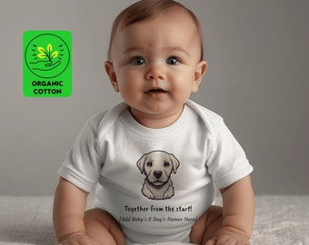 Pagliaccetto organico per bambini Labrador Retriever / Regalo per bambini Labrador Retriever / Abbigliamento per bambini Labrador / Cane Migliore amico Abbigliamento per bambini / Cani Neonati