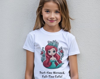 Ariel Kids T-Shirt | Little Mermaid Kids Tops | Kids gift idea |  Princess Kids wear |