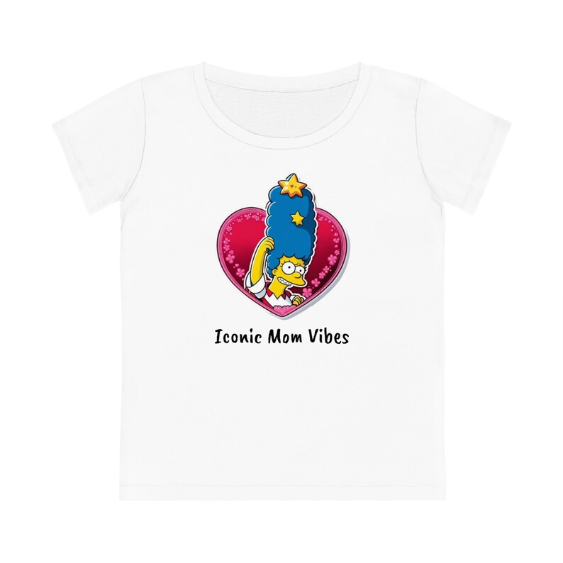 Mom and Baby Set Organic Simpsons Mom and Baby T-shirt Set Mom and Baby Gift Ideas Mother's Day Gift Simpsons Mom and Baby Top Set image 6