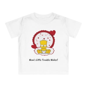 Mom and Baby Set Organic Simpsons Mom and Baby T-shirt Set Mom and Baby Gift Ideas Mother's Day Gift Simpsons Mom and Baby Top Set image 7