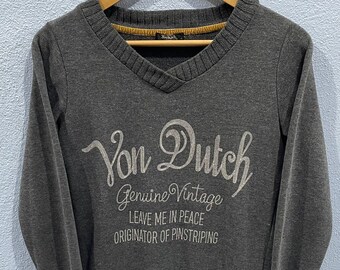 Vintage von dutch vneck sweater knitwear