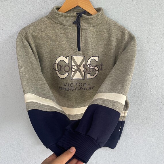 90s Los Angeles Sports Collection Sweatshirt - Cross Shot Quarter Zip - Color Block Pullover - Athletic Wear - Retro Sporty Streetwear View 4