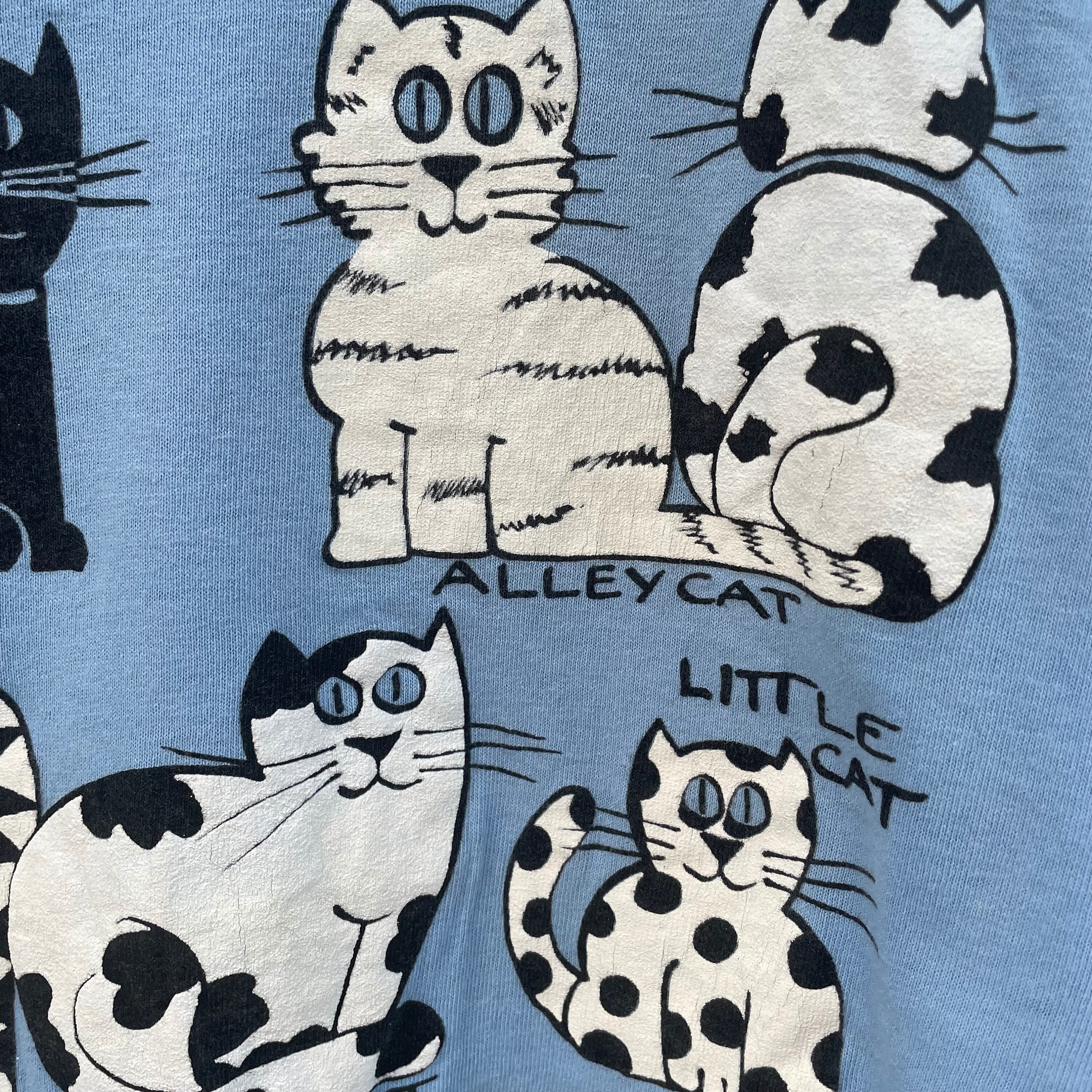 80s USA製 POP-UPS キャット 猫 アート アニマル Tシャツ Vintage Art Type of Cats Tshirt - Etsy
